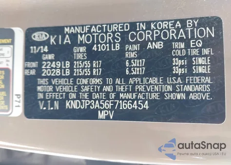 2015 Kia Soul + из США, поврежденный, VIN KNDJP3A56F7166454